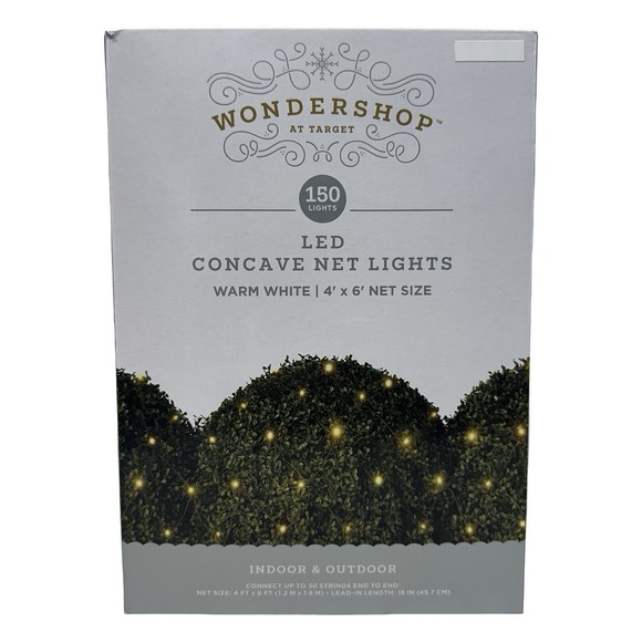 Wondershop Other - Wondershop Warm White LED‎ Net Lights 90 Lights 4' 6' Feet Green Wire NEW